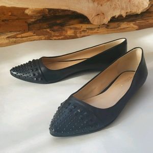 BCBGeneration "Zeleni" Studded Leather Flats